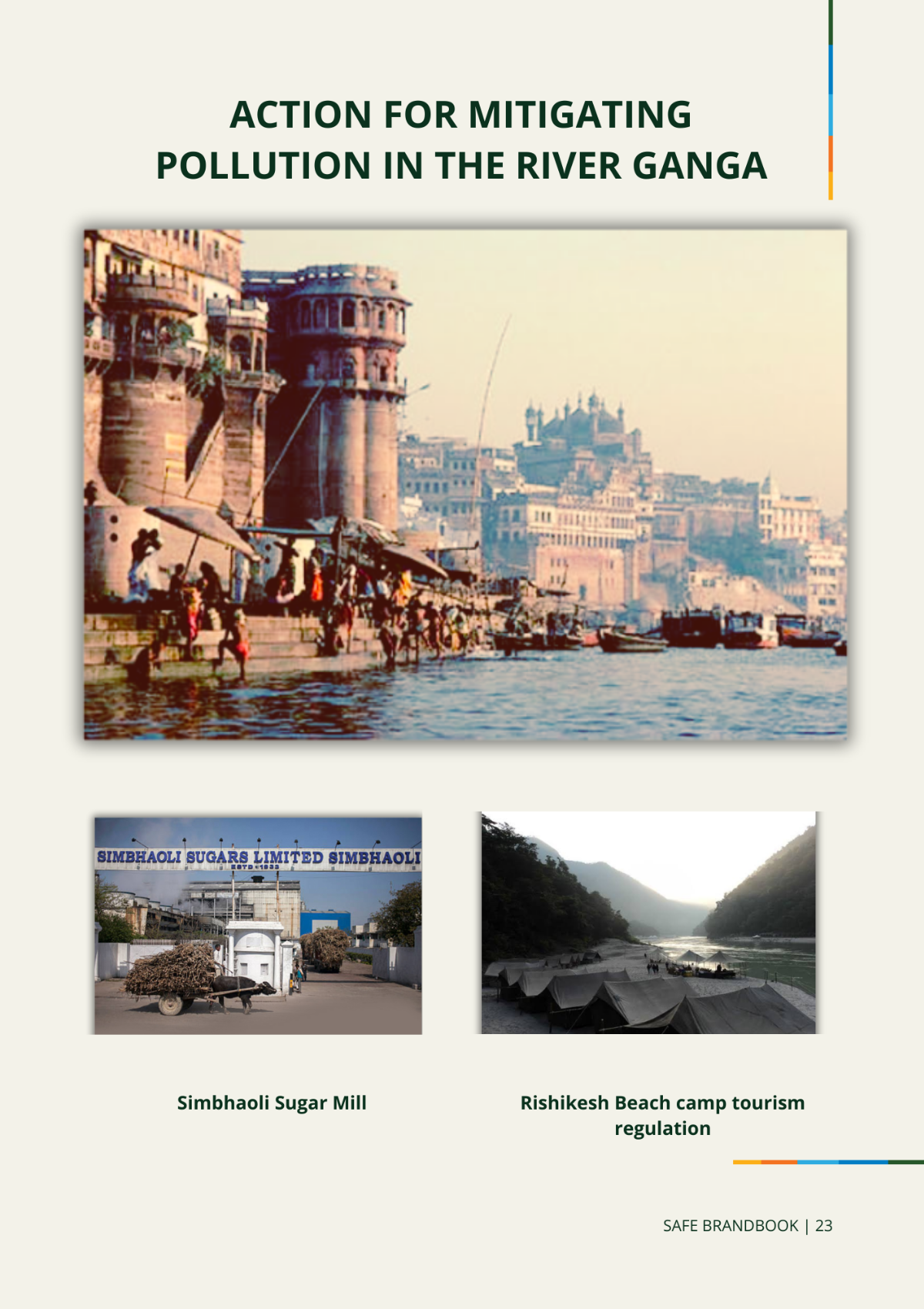 Action for mitigating Pollution in the river Ganga